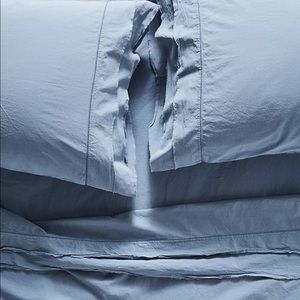 Anthropologie Joey Washed Percale Sheet Set